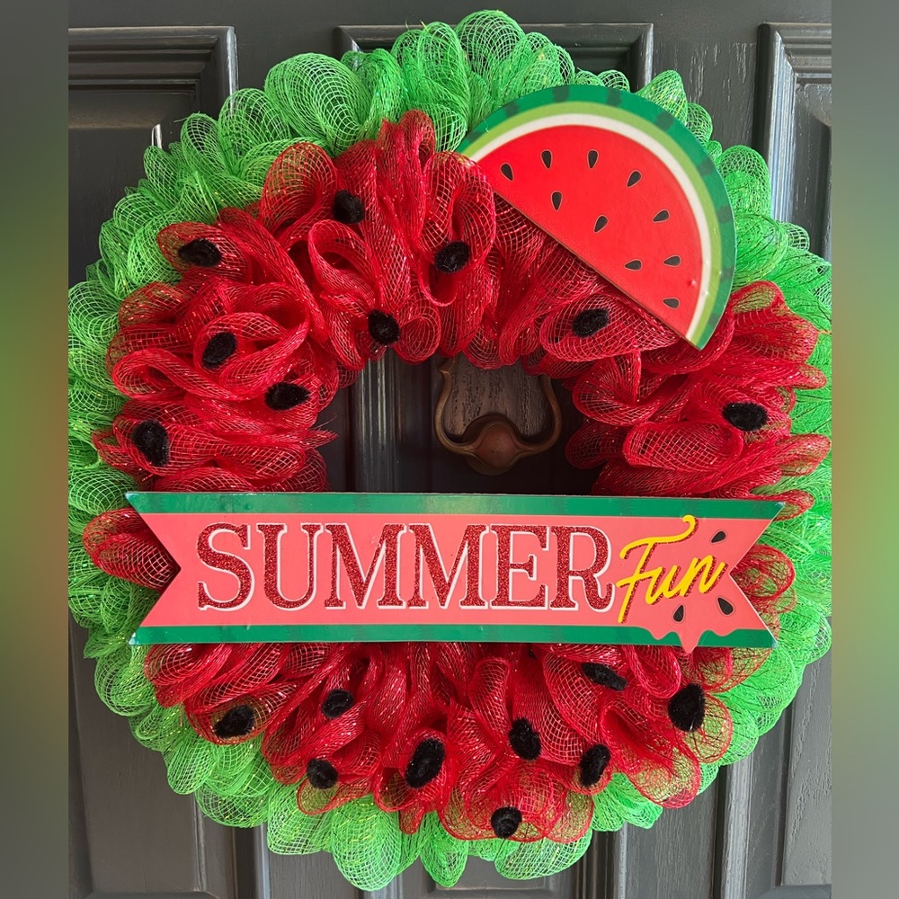 Fun Summer Watermelon Wreath
